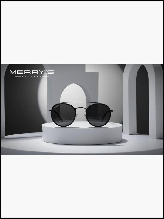 Retro Round Double Bridge Metal Sunglasses Polarized UV400 main image 4